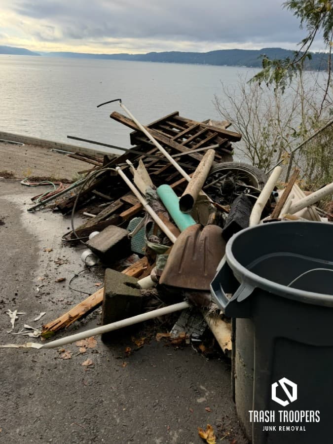 Trash Troopers truck on a job site